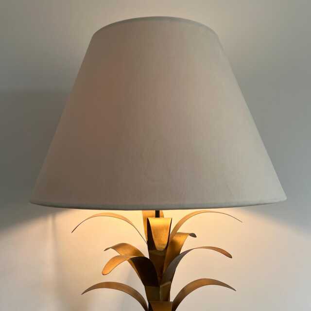 Cream Velvet Empire Lampshade, Coolie Ceiling Light Shade - image 1
