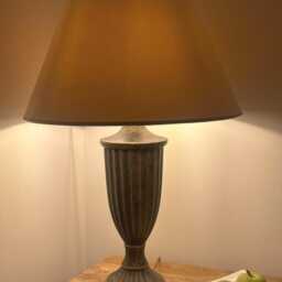 Cream Velvet Empire Lampshade, Coolie Ceiling Light Shade - thumbnail 3