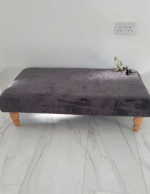 Coffee Table Extra Large Handmade Footstool in Plain Design - image 1