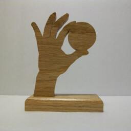 Novelty Desk Clock, Hand Holding A Clock - thumbnail 3