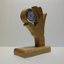 Novelty Desk Clock, Hand Holding A Clock - thumbnail 2