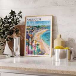 Abersoch Wales Travel Poster Coastal Wall Art - thumbnail 3