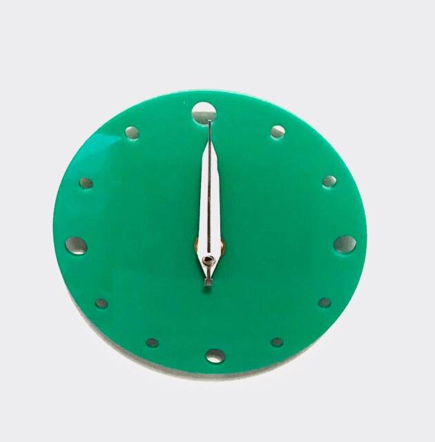 Small Round Wall Clock in Green 14cm