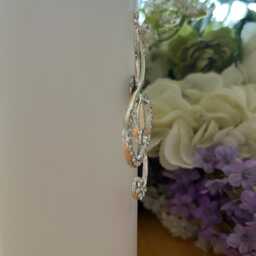 Silver Musical Note Candle Pin With Diamant?? Stones - thumbnail 4