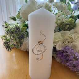 Silver Musical Note Candle Pin With Diamant?? Stones - thumbnail 3