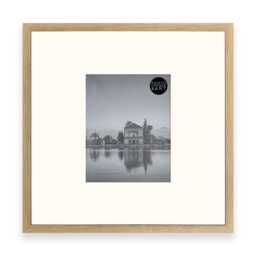 "Oak Effect Wooden Photo Frame 18x18"" For 10x8"