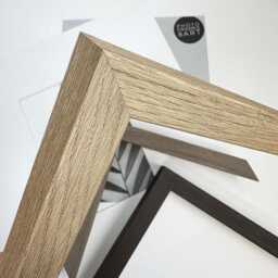 "Oak Effect Wooden Photo Frame 18x18"" For 10x8" - thumbnail 2