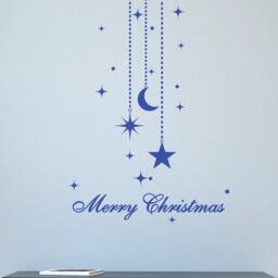 Christmas Decal Holiday Wall Decals For Walls Star Moon Stickers Stick On Wall Art Decalisland - thumbnail 2