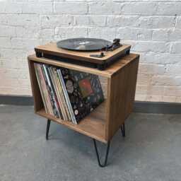 Record Player Stand, Wooden Vinyl Storage Unit, Turntable Stand - thumbnail 2