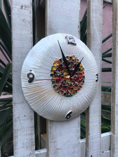 Handmade Ceramic Wall Clock, Modern Kitchen Decor - image 1