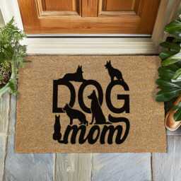 Dog Mom Welcome Mat - Doormat For Lovers, Cute Pet Owner Gift, Cozy Entry Rug, Home Decor, Housewarming Gift Coir - thumbnail 2