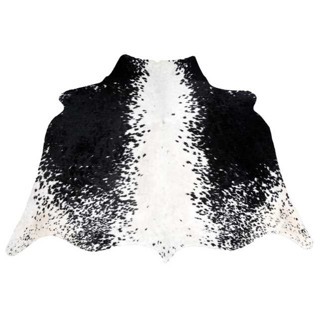 Genuine Leather Cowhide Rug - Small, Natural Black & White Accent Piece - image 1