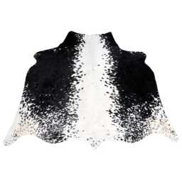 Genuine Leather Cowhide Rug - Small, Natural Black & White Accent Piece - thumbnail 1
