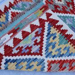 2'10x8'4 Ft Chubi Maimana Kilim Runner Rug, Turkmen New Flatweave Oriental Afghan Handmade Stunning Hallway Rug - thumbnail 4