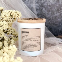 Personalized Candle Gift For Mum Engraved Wood Lid, Custom Label - thumbnail 2