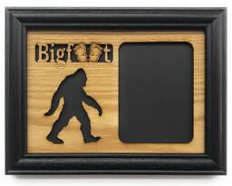 Bigfoot Picture Frame With Cutout - 5X7 Holds 3X4 Gift For Fan, Xing, Sighting - thumbnail 1