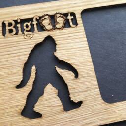 Bigfoot Picture Frame With Cutout - 5X7 Holds 3X4 Gift For Fan, Xing, Sighting - thumbnail 3