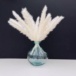 Recycled Glass Vase, Blown Vase For Dried Flowers, Pampas, UK - thumbnail 1