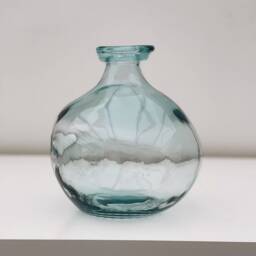 Recycled Glass Vase, Blown Vase For Dried Flowers, Pampas, UK - thumbnail 2