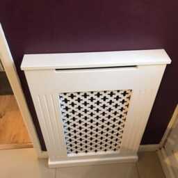Custom Radiator Cover, Cross Panel, Fluted Trim, Bespoke Cabinet, Made To Measure - thumbnail 3