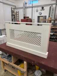 Custom Radiator Cover, Cross Panel, Fluted Trim, Bespoke Cabinet, Made To Measure - thumbnail 1