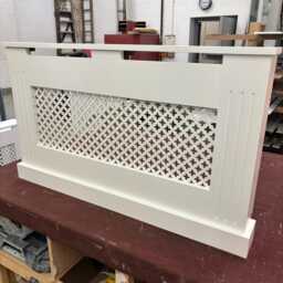 Custom Radiator Cover, Cross Panel, Fluted Trim, Bespoke Cabinet, Made To Measure - thumbnail 4