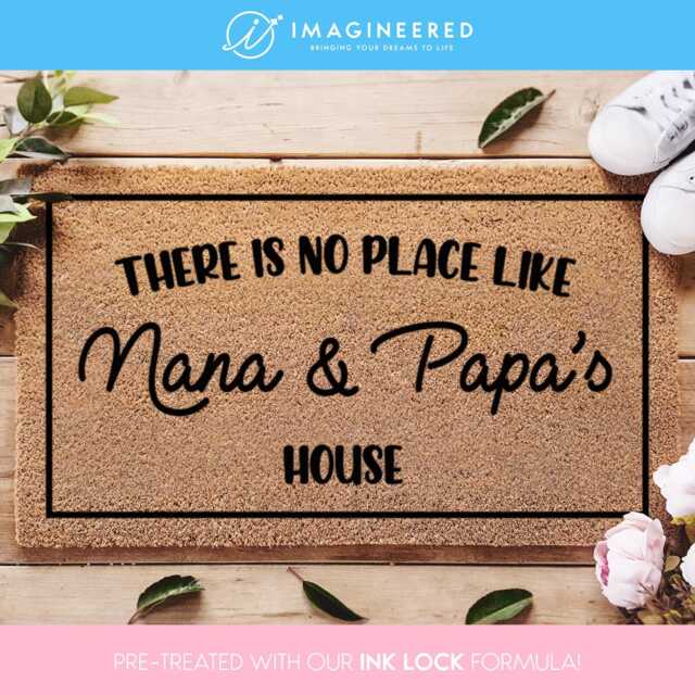 Charming Front Doormat For Grandparents - Welcome Home Style Personalized Gift Grandparents There's No Place Like Nana & Papa's - image 1