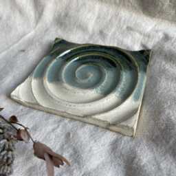 Mountains Soap Dish, Rectangular Bathroom Tray, Handmade Kitchen Pottery, Household Holder, Thrown Textured Dishes - thumbnail 2