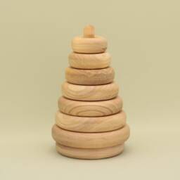 Handmade Wooden Stacking Rings Montessori Baby Toy - thumbnail 1