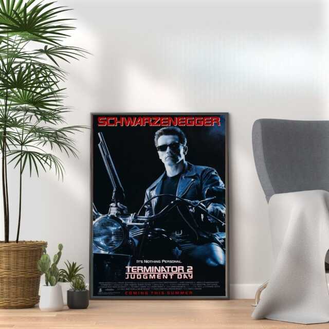 Terminator 2 Movie Poster Vintage 90S Film Print - image 1