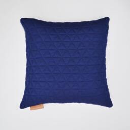 Decorative Designer Felt & Detailed Stitched Pattern Fabric Kumo Sapphire Blue Scatter Cushion Cover - thumbnail 4