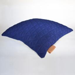 Decorative Designer Felt & Detailed Stitched Pattern Fabric Kumo Sapphire Blue Scatter Cushion Cover