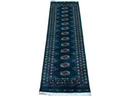 2x6 Emerald Green Bokhara Rug - Runner Hallway Luxury Bukhara Fine Quality Woolen Afghan - thumbnail 1