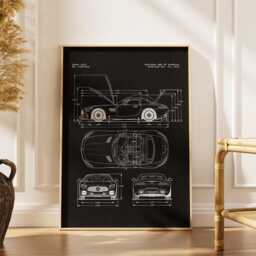 Mercedes Amg Gt Roadster Print Wall Art Poster Blueprint, Patent Print, Jpg Files, For Home, Office, Living Room, Man Cave - thumbnail 3