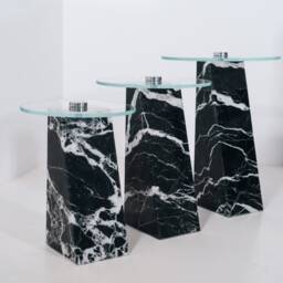 Luxury Coffee Tables in Black Marquinia Marble & Glass - Ardema Design - thumbnail 3