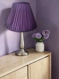 Grape Purple Pleated Lampshade Handmade Fabric Shade For Pendant, Table, Floor Lamps