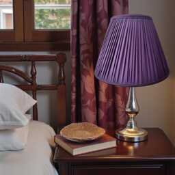 Grape Purple Pleated Lampshade Handmade Fabric Shade For Pendant, Table, Floor Lamps - thumbnail 3