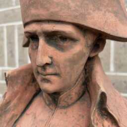 Napoleon Bust Sculpture in Terracotta Red Stone Garden Statue Made England Bonaparte - thumbnail 3
