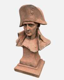 Napoleon Bust Sculpture in Terracotta Red Stone Garden Statue Made England Bonaparte