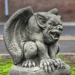 Handmade Gargoyle Statue Stone Home Guardion Figurine Cement Demon Decoration Outdoor Figure Front Door Ornament Large Art - thumbnail 2