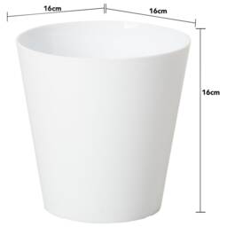 Ice White Indoor Plant Pot - Wham Studio Modern Plastic Planter - thumbnail 2