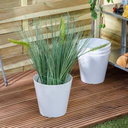 Ice White Indoor Plant Pot - Wham Studio Modern Plastic Planter - thumbnail 3