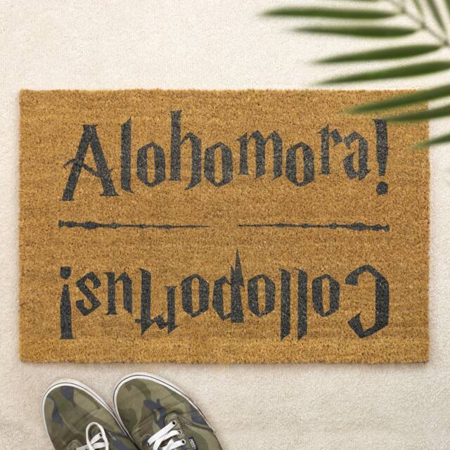 Wizard Door Mat Alohomora Colloportus Spell Magic Witchcraft Brush Doormat Front Back Couple's Gift Friends - image 1