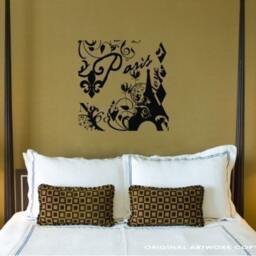 Paris in Love Wall Decal Eiffel Tower, French Home Decor - thumbnail 2