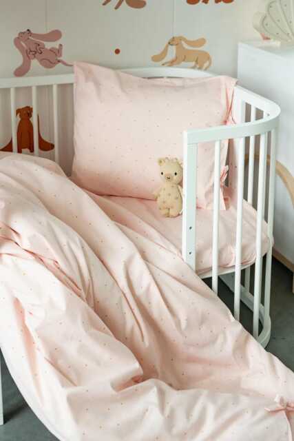Blush Stars - Handmade Cotton Kids Bedding Set - image 1
