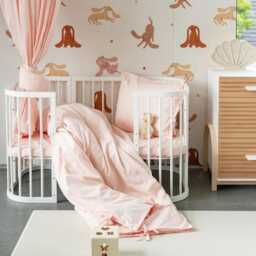 Blush Stars - Handmade Cotton Kids Bedding Set - thumbnail 4