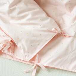 Blush Stars - Handmade Cotton Kids Bedding Set - thumbnail 3