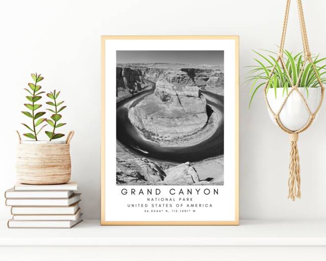 Grand Canyon Art Print Minimalist National Park Wall - image 1