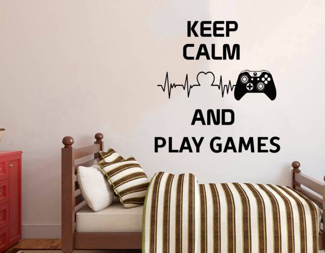 Gamer Wall Decal Video Game Controller, Removable Art 3045 - image 1