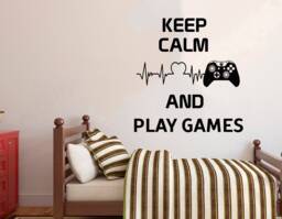 Gamer Wall Decal Video Game Controller, Removable Art 3045 - thumbnail 1
